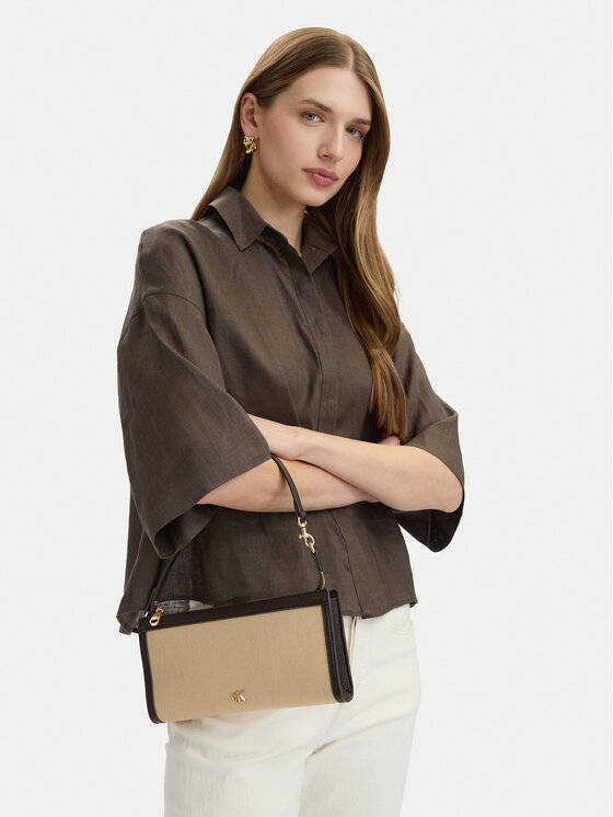 Calvin Klein Geantă Ck Canvas Convertible Pouch LV04F1126G Bej