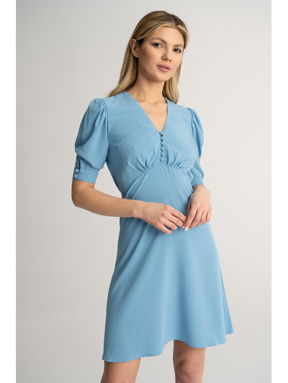 Leimann Leimann Sukienka letnia Angela Błękitny Feminine Fit