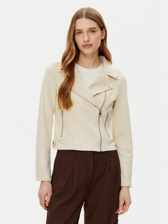 Vero Moda Bunda z imitácie kože Jose 10300938 Béžová Regular Fit