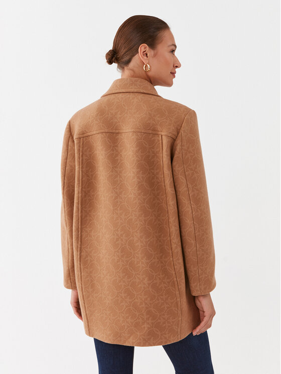 PINKO Pinko Volneni plašč 101875 Y82W Rjava Regular Fit