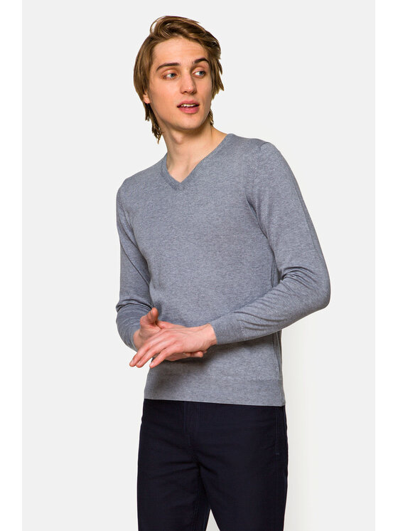 Lancerto Lancerto Sweter Robin Szary Regular Fit