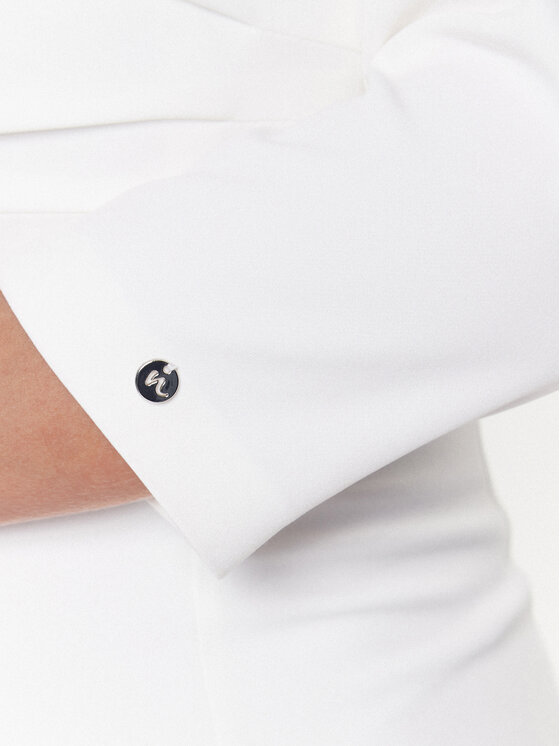 Nissa Nissa Hétköznapi ruha RZ13994 Fehér Slim Fit