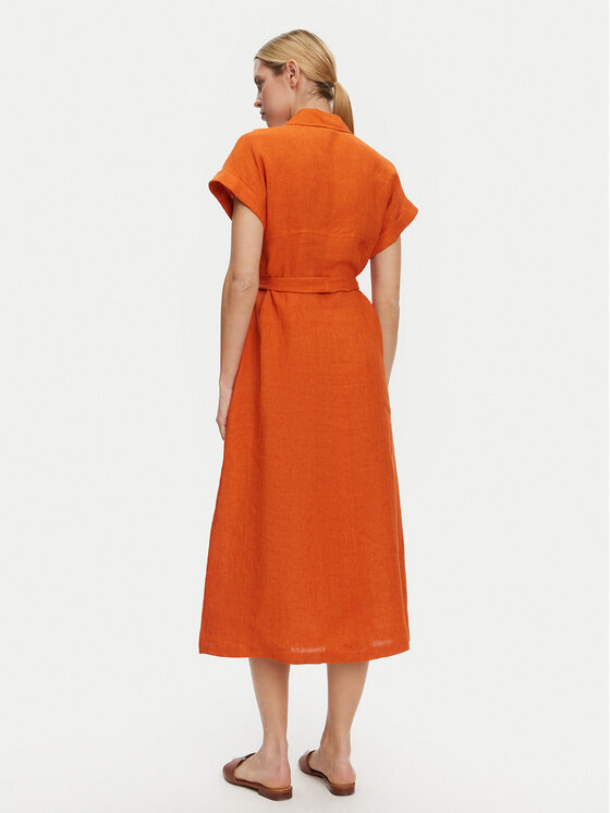 Luisa Spagnoli Luisa Spagnoli Rochie tip cămașă Parete 541978 Portocaliu Regular Fit