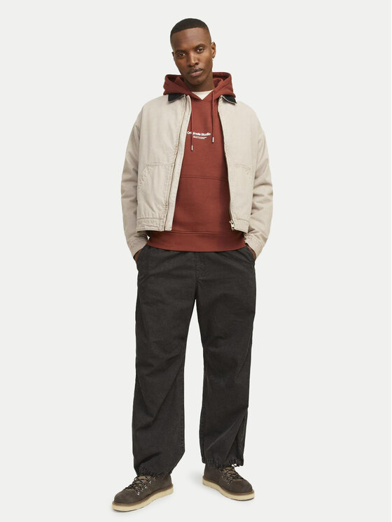 Jack&Jones Jack&Jones Majica dugih rukava Vesterbro 12241687 Smeđa Relaxed Fit