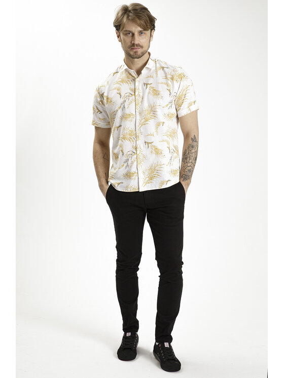 Cross Jeans Cross Jeans Chinosy E 120-185 Czarny Tapered Leg