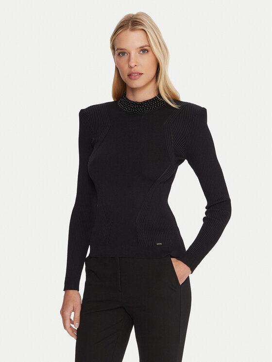 Gaudi Gaudi Pulover 521FD53036 Negru Slim Fit