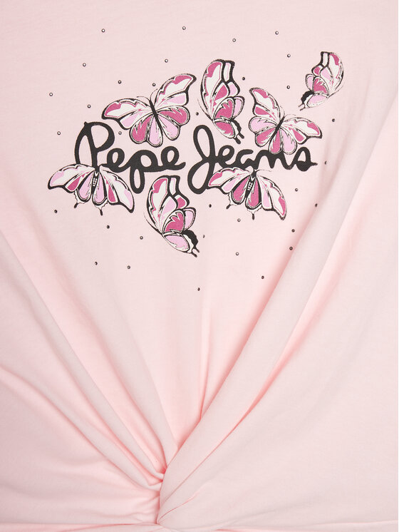 Pepe Jeans Pepe Jeans Majica Quindara PG503076 Roza Regular Fit