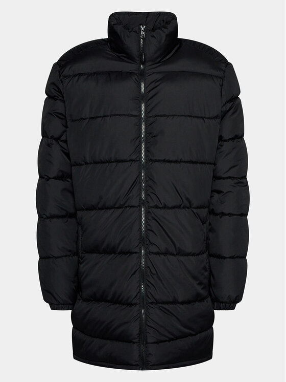 Brave Soul Brave Soul Pūkinė striukė MJK-DAVISLONGBLK Juoda Regular Fit