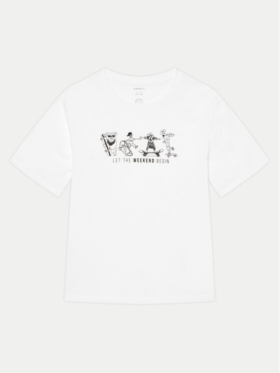 NAME IT NAME IT T-Shirt Bocalle 13241851 Bílá Regular Fit