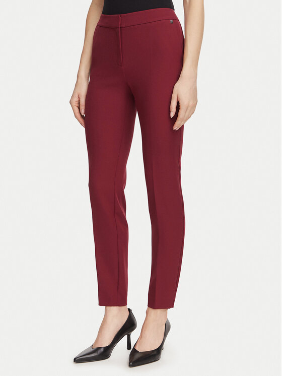HUGO HUGO Spodnie materiałowe Hagonia-1 50539991 Czerwony ciemny Slim Fit