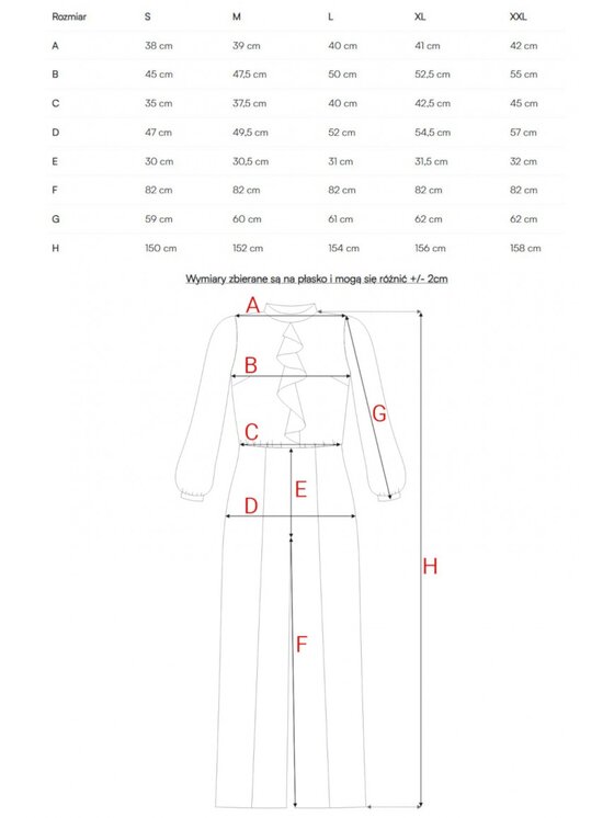 Stylove Stylove Kombinezon S420 Bordowy A-Line Fit