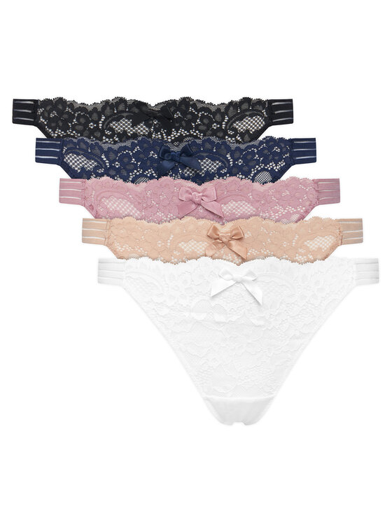 Hunkemöller Komplet 5 par stringów 302722 Kolorowy