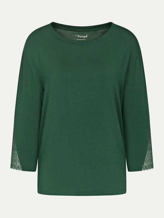 Triumph Triumph Koszulka piżamowa Aura Spotlight 10221371 Zielony Relaxed Fit