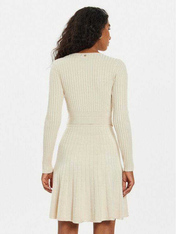 Guess Guess Strickkleid W2BK29 Z2YJ2 Écru Regular Fit