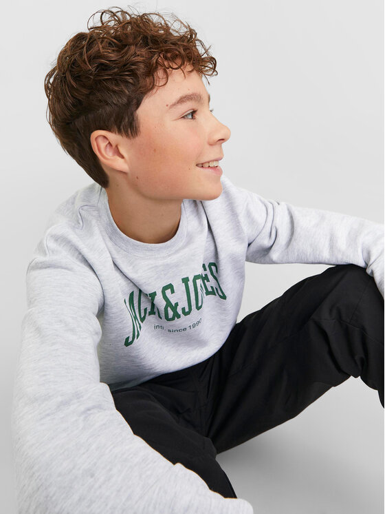 Jack & Jones Junior Jack & Jones Junior Bluza Josh 12249347 Biały Regular Fit