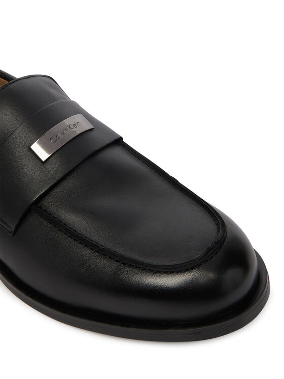 Calvin Klein Calvin Klein Pantofi Ess Rubber Loafer Hw Plaq Va Lth HM0HM02177 Negru