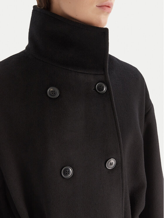 Bardot Bardot Płaszcz wełniany Enzo 60087JB Czarny Oversize
