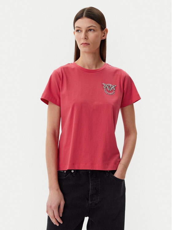 PINKO PINKO Póló Nambrone 103320 A2G7 Piros Regular Fit