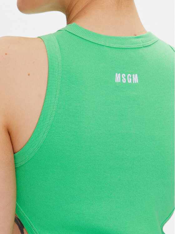 MSGM MSGM Sommerkleid 3441MDA61 237120 Grün Slim Fit