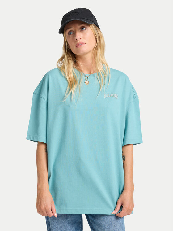 Billabong Billabong T-shirt Reach For Sunshine EBJZT00478 Turchese Loose Fit