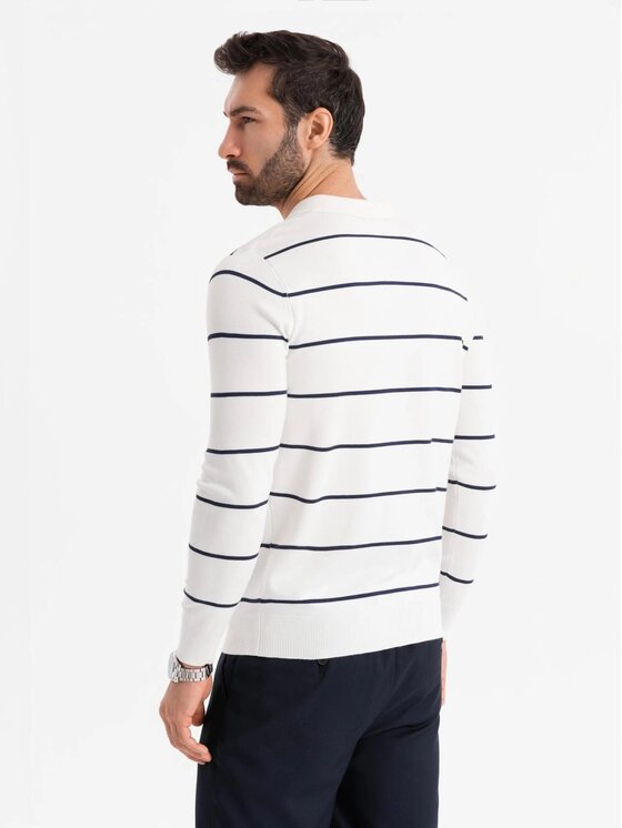 Ombre Ombre Longsleeve OM-POLS-0146 Biały Regular Fit