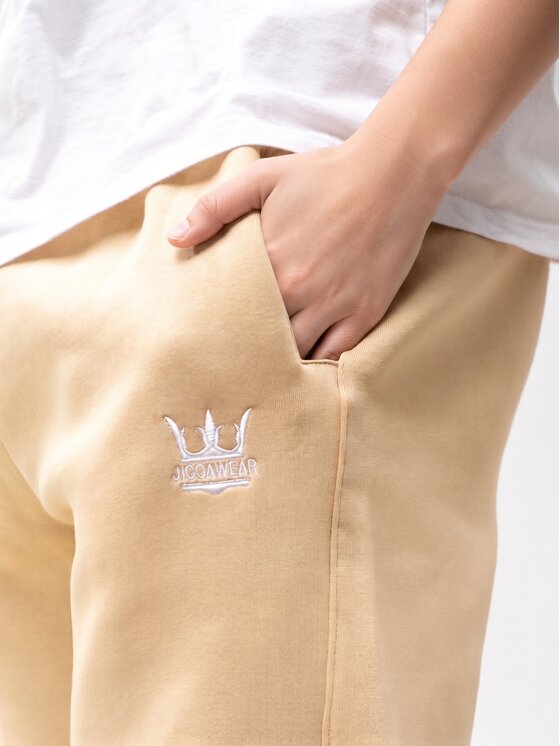 Jigga Wear Jigga Wear Spodnie dresowe Szerokie 133090 Brązowy Regular Fit