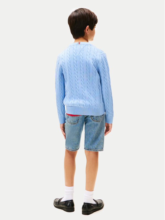 Tommy Hilfiger Tommy Hilfiger Pulover KB0KB09753 Albastru celest Regular Fit