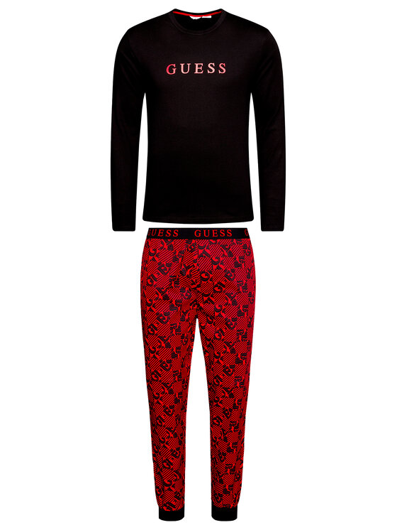 Guess Guess Pyžamo U0BX03 JR018 Čierna Regular Fit