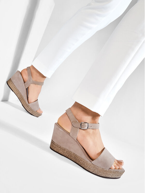 Tamaris 1-1-27227-24 Sandali Con Zeppa Donna - Pelle Morbida, Tacco 5 Cm, Colore Scuro, Chiusura Senza Fibbie - 5