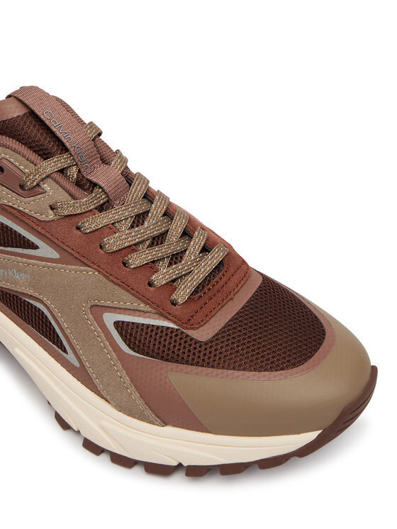 Calvin Klein Calvin Klein Sneakersy Hike Runner Ck Stripe Refl Su HW0HW03107 Brązowy