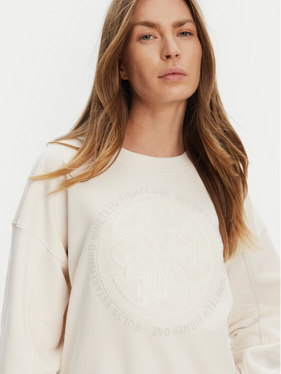 Guess Guess Džemperis W5YQ07 KB681 Écru Regular Fit