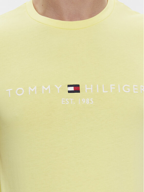 Tommy Hilfiger Tommy Hilfiger T-Shirt Tommy Logo Tee MW0MW11797 Gelb Regular Fit