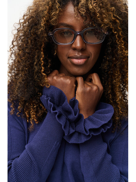 blue shadow blue shadow Sweter Daxy Granatowy Regular Fit