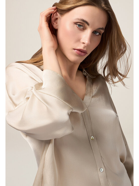 Oltre Oltre Camicia 5064E100109N0A2 Écru Regular Fit