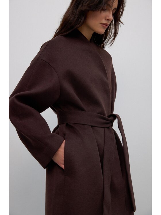 Estro Estro Παλτό ER00117932 Καφέ Loose Fit