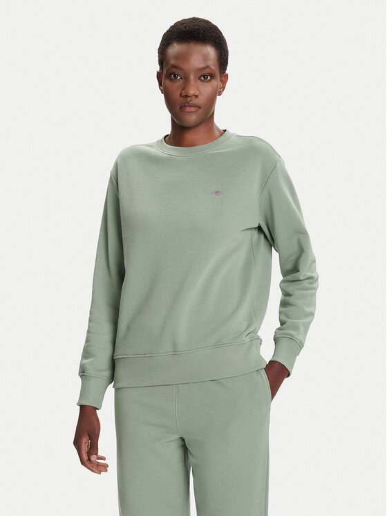 Gant Gant Bluză Shield 4201414 Verde Relaxed Fit