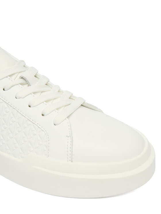 Calvin Klein Calvin Klein Sneakersy Chunky Cupsole Laceup Lth Aop YW0YW02058 Biela