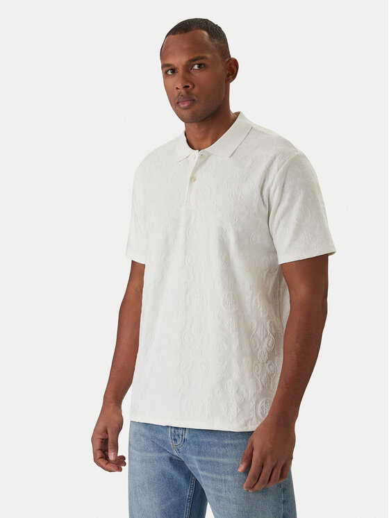 Guess Guess Polokošeľa M6RP25 KCFE2 Écru Regular Fit