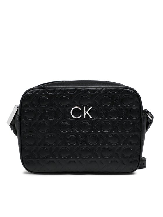 Geantă Calvin Klein Re-Lock Camera Bag Emb Mono K60K610199 Negru