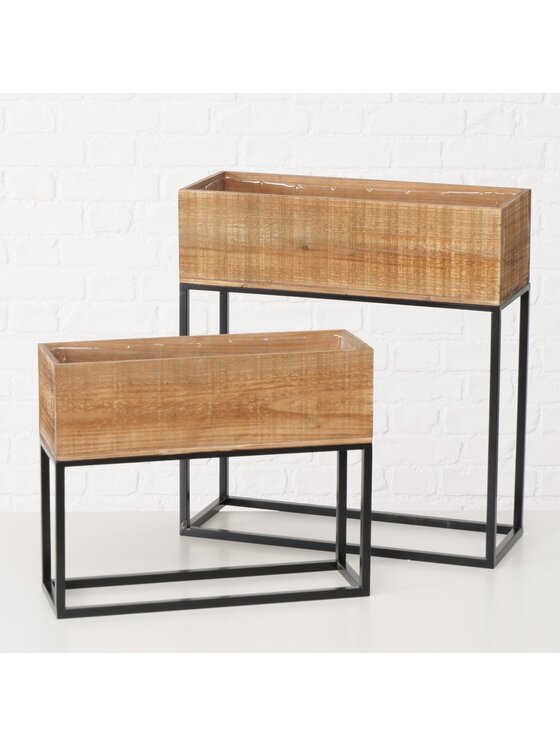 MIAhome MIAhome Komplet doniczek Domek metalowy 27x14x14 cm CINA zielony Zielony