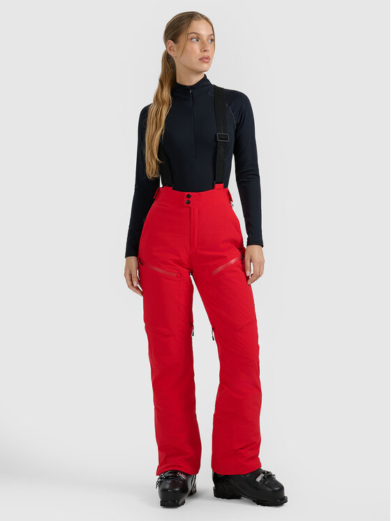 4F 4F Spodnie narciarskie SKI PERFORMANCE Czerwony Regular Fit