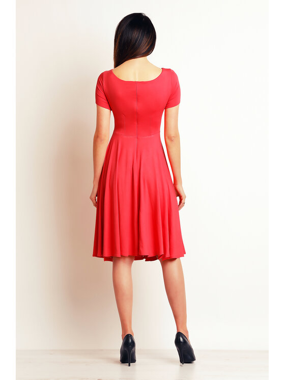Infinite You Infinite You Sukienka letnia M101 Koralowy Basic Fit