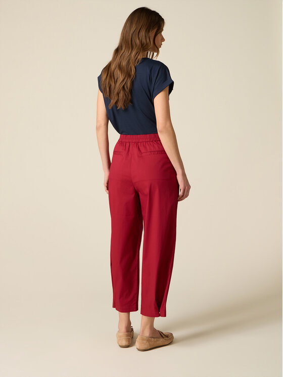 Oltre Oltre Pantaloni di tessuto P043J002528N016 Bordeaux Regular Fit