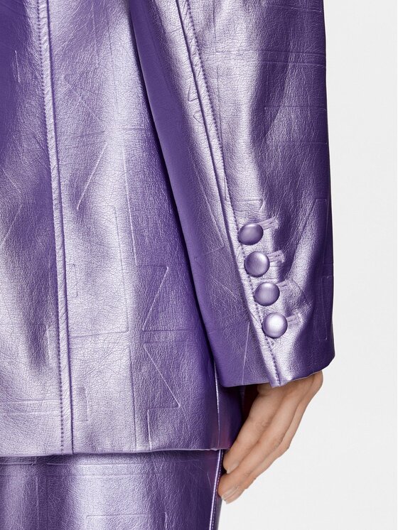 ROTATE ROTATE Піджак Embossed Pu 1000932225 Фіолетовий Oversize