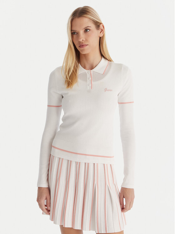 Guess Guess Polo V5GP00Z3D60 Biały Slim Fit