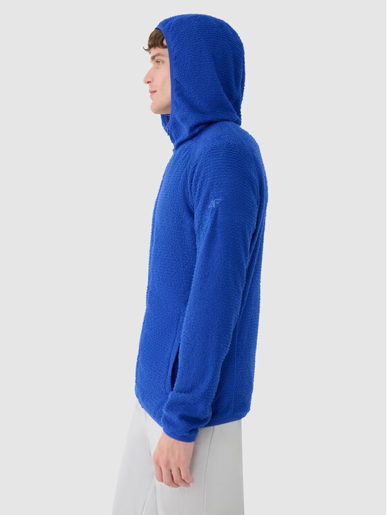 4F 4F Felpa di pile 4FWSS25TFSWM473-36S Blu Regular Fit