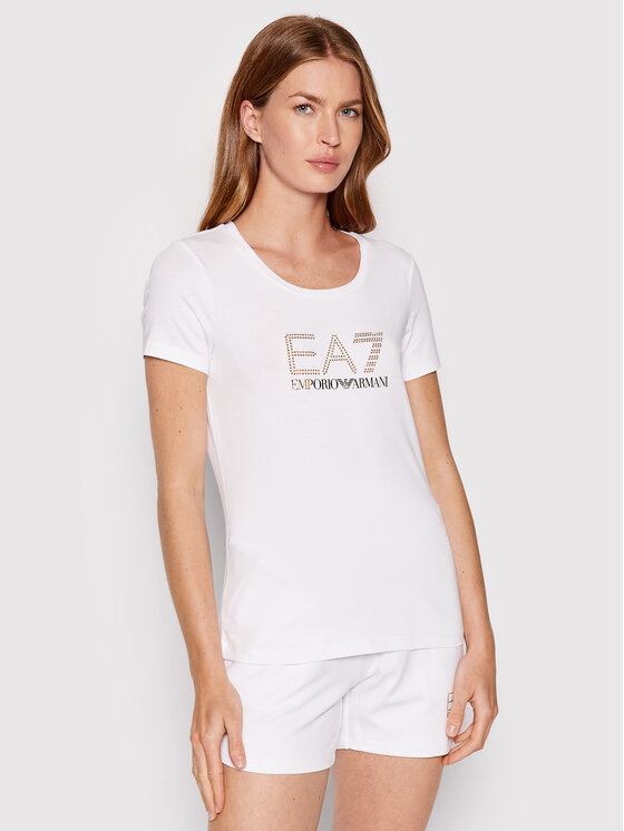 T-shirt 3LTT23 TJDQZ 1100 Bianco Regular Fit