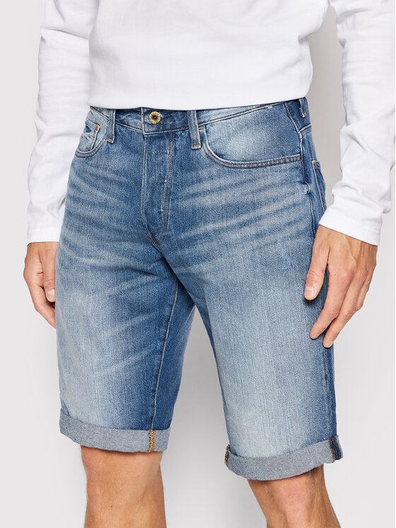 G-Star Raw G-Star Raw Kratke traperice 3301 1/2 D07432-8973-071 Tamnoplava Straight Fit