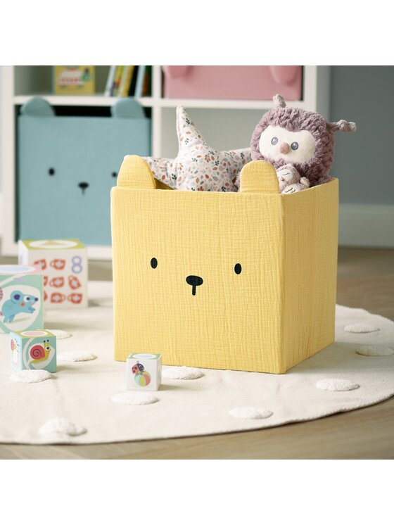 MIAhome MIAhome Pojemnik na zabawki 28x28x28 cm TAMAL żółty Żółty