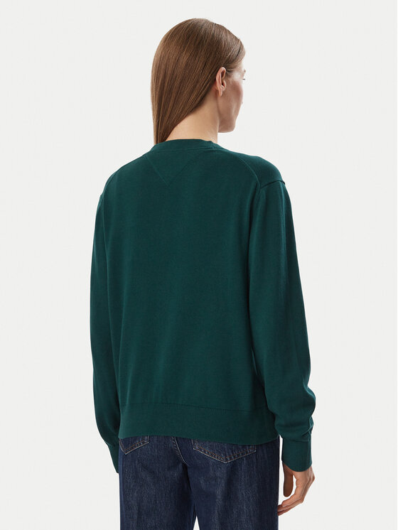 Tommy Jeans Tommy Jeans Pullover Essential DW0DW23360 Dunkelgrün Regular Fit